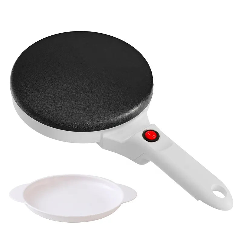 Pro Non-Stick Electric Crepe Maker Pan with Auto Thermostat, Perfect Even Heat & Dipping Plate